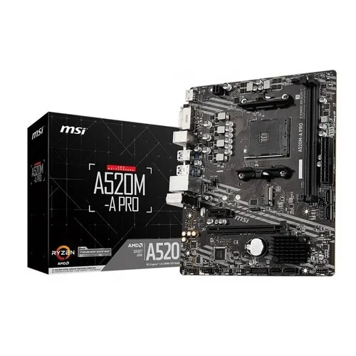 Placa Msi A520m-a Pro Amd Ryzen 4000-g Series Y 3era Generac