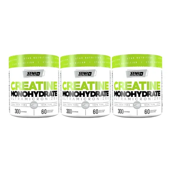 Creatina Star Nutrition 300 Gr X 3 Unidades Monohidratada