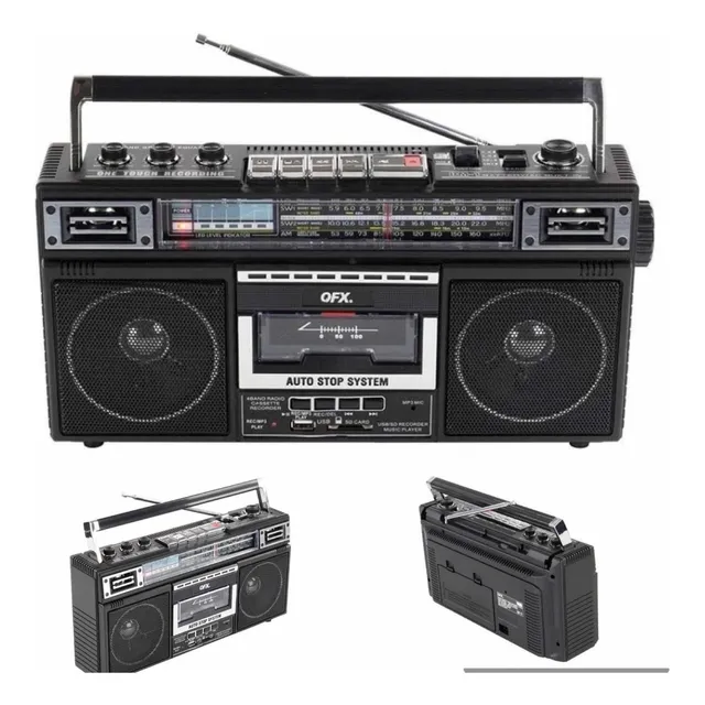 Grabadora Radio A Cassette En Mp3 Fm Sw Sd Am Qfx J-220bt