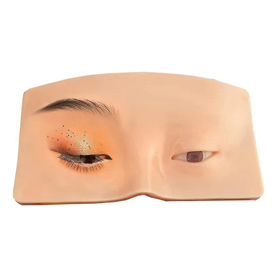 Maniquí De Maquillaje De Práctica De Silicona Ojos Faciales