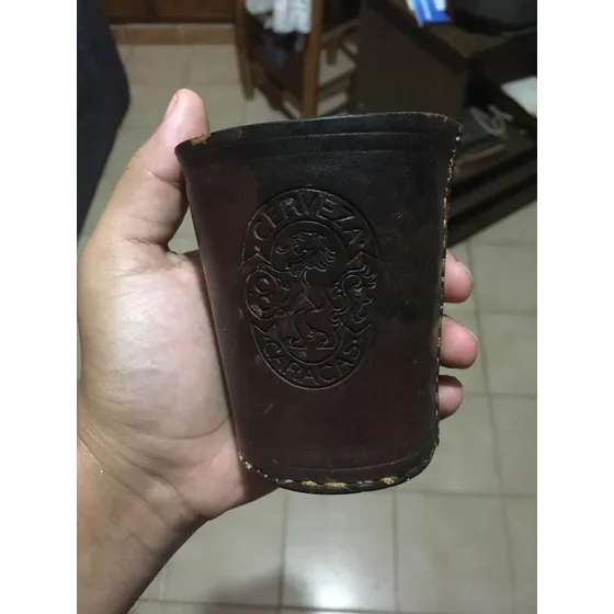 Vaso Cuero Cerveza Caracas 