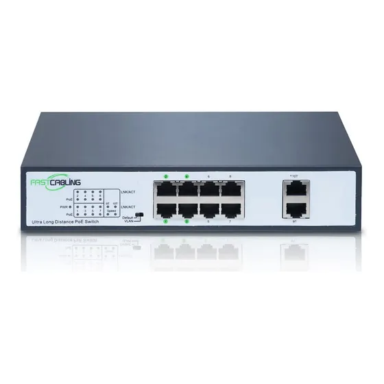 Interruptor Poe+ Largo Alcance 1500 Pie 8 Puerto Extension W