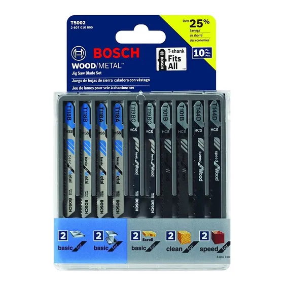 Seguetas Para Sierra Caladora Madera Y Metal Bosch® 10pzs
