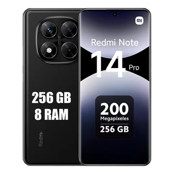 Celular Xiaomi Redmi Note 14 Pro 256gb 8gb Ram Negro