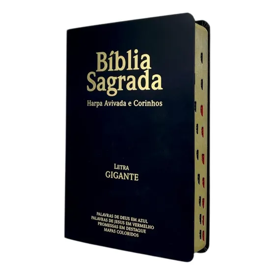 Bíblia Sagrada Evangélica Letra Comum/normal Com Índice - Preto Capa Luxo Flexível Versão Arc E Harpa, De Joao Ferreira De Almeida. Editorial Sb, Capa Mole, Edição Limitado Em Português, 2024