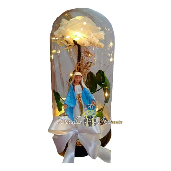 Rosa Inmortalizada Natural Con Virgen El Mejor Regalo Hoy