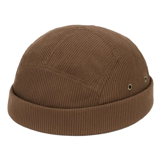 Gorro Casquet Casco Corderoy Hombre Mujer Urbano Invierno Marrón Adulto