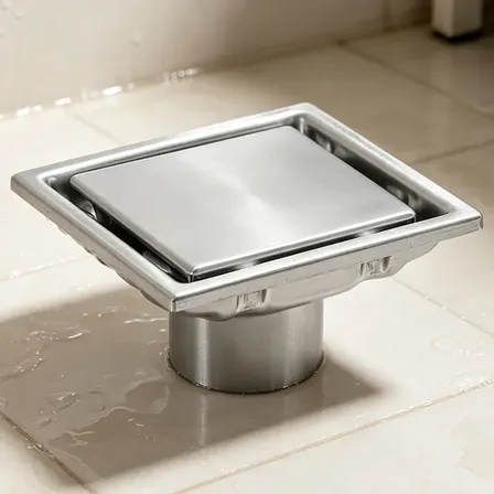 Ralo Inox Square Tampa Invisível Oculta 15x15 Cm Dreamway