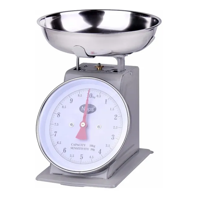 Bascula De Cocina 10 Kg Retro Gris - Ba6630 Capacidad máxima 10 g