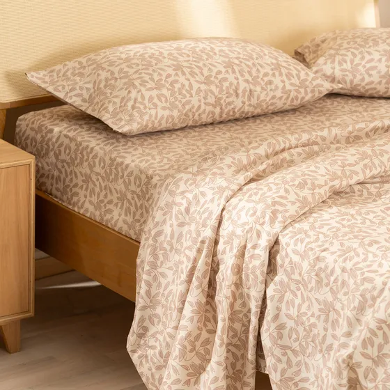 Juego De Sábanas King Size Estampado Enredaderas Y Hojas