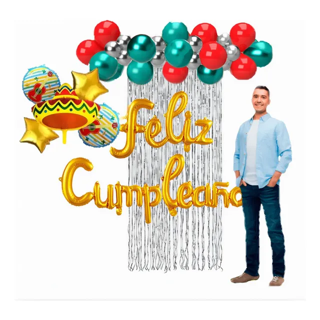 Kit Decoración Hombre Fiesta Mexicana Cumpleaños