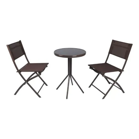 Kit Mesa E 2 Cadeiras Conjunto Sacada Capuccino 3 Pcs