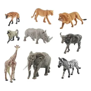 . 9 Piezas De Figuras De Animales De Sudáfrica A . 9 Piezas De Figuras De Animales De Sudáfrica A