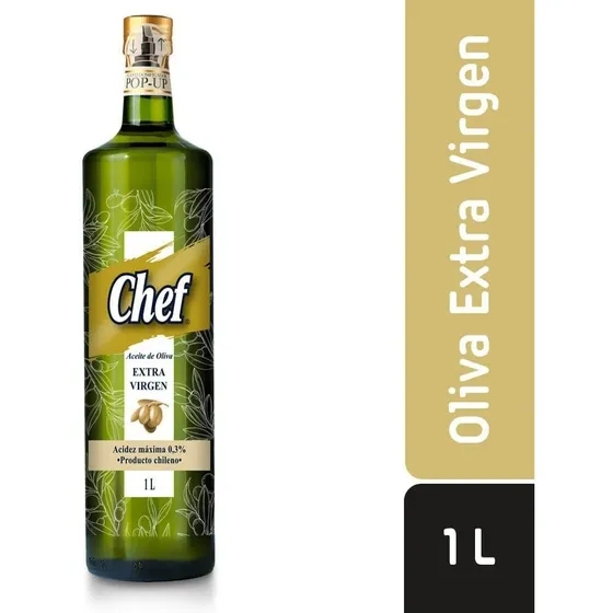 Aceite De Oliva Chef Extra Virgen Arbequina 1 L