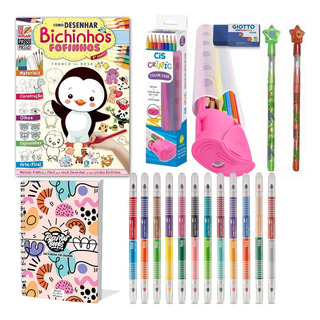 Como Desenhar Bichinhos Fofinhos + Canetinha + LĂĄpis + Bloco Como Desenhar Bichinhos Fofinhos + Canetinha + LĂĄpis + Bloco