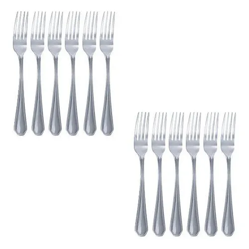 Juego de 12 tenedores de mesa de acero inoxidable para bar, restaurante y cocina