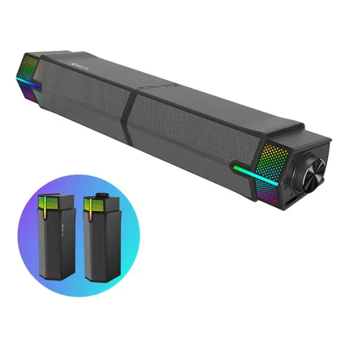 Parlantes Gamer Bluetooth Xtrike Me Pc Speaker Barra Sonido Color Negro