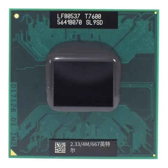 Processador De Cpu Core 2 Duo T7600 667 Mhz 2,33 Ghz E 4 Mb