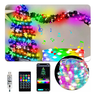 Luces De Navidad Usb Bluetooth Luz De Guirnalda Rgb 10m Luces De Navidad Usb Bluetooth Luz De Guirnalda Rgb 10m