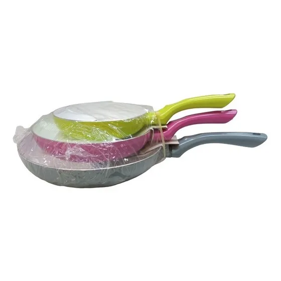 Juego De 3 Sartenes De Cerámica Home 16, 20 Y 24 Cms 