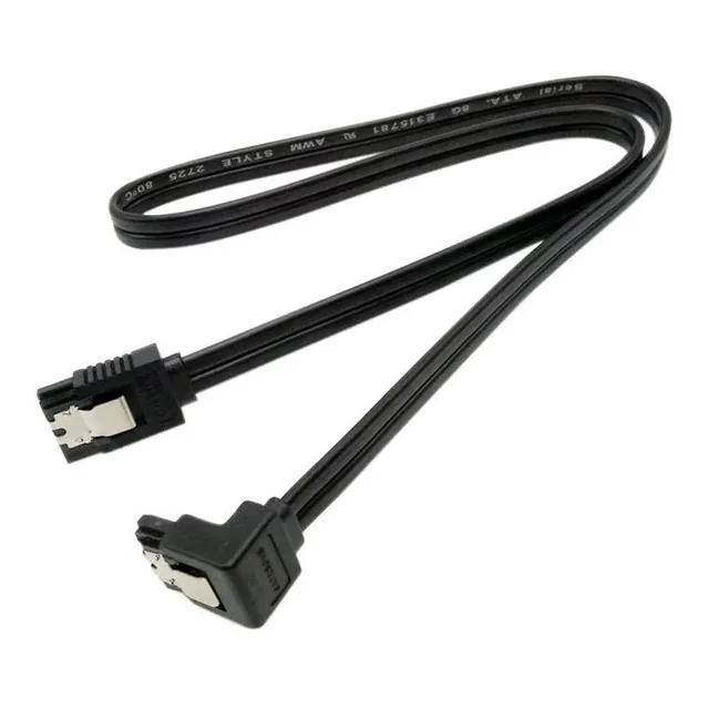 Cable Sata 3 6gbps - Conector En L 90º - 40cm