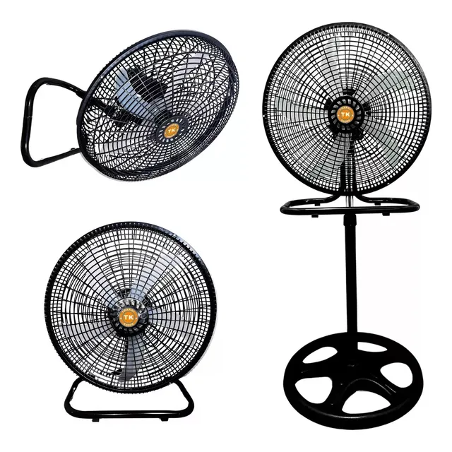 Ventilador 3 En 1 Pedestal Piso Y Pared 3 Aspas Aerodinamicas 18 Pulgadas 70w De Potencia Rotacion 180° 3 Velocidades Control De Perilla Avanico Silencioso Para Hogar Oficina Habitacion