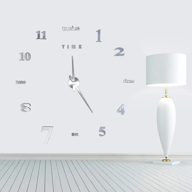 Reloj 3d Adhesivo Pared Marco Moderno Kit Decoracion Espejo