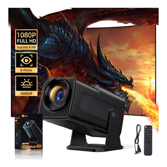Projetor 4k Portátil Android11 Wifi Bluetooth Cinema Em Casa