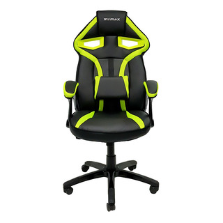 Cadeira De Escritório Mymax Mx1 Gamer Ergonômica Preto E Verde Com Estofado Em Tecido Sintético Cadeira De Escritório Mymax Mx1 Gamer Ergonômica Preto E Verde Com Estofado Em Tecido Sintético