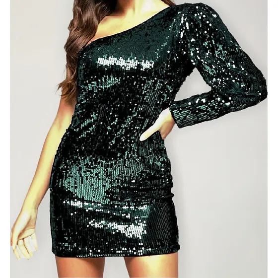 Vestido Importado Verde Mujer Noche  Valeria Qilaixing