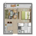 1 dormitorio  |  1 baño