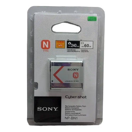 Bateria e estojo para câmera digital Cybershot de lítio Sony Np-Bn1
