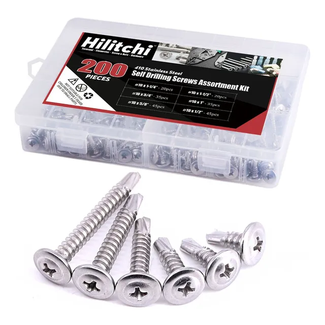 Juego De Tornillos Cabeza Plana Phillips Acero Inoxidable 20