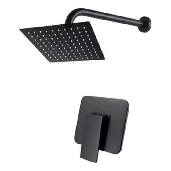Duchas. Mezclador Cuadrado+brazo Ducha+ Ducha Cuadrada (gp)