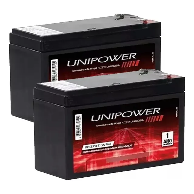 2bateria Unipower Up 12v 7a P/ Nobreak Apc 600, 1200 E 1500