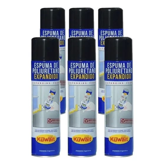 Espuma Poliuretano Expandido Pack X6 Unidad 750ml Kuwait Mm