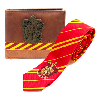 Corbata + Cartera Harry Potter Gryffindor Billetera Metal Corbata + Cartera Harry Potter Gryffindor Billetera Metal