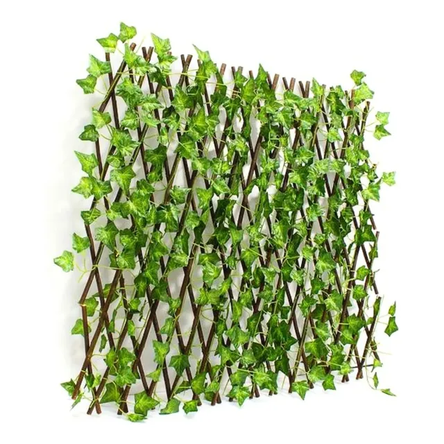Kit 2 Treliça Folhagem Planta Verde Cerca Expansível 2metros