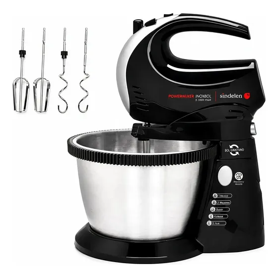 Batidora Mezcladora Manual/fija Con Bol Sindelen B-5300 300w