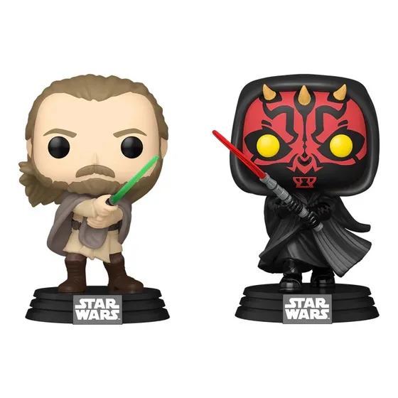 Funko Pop Star Wars Qui Gon Jinn Vs Darth Maul Figura Dobble