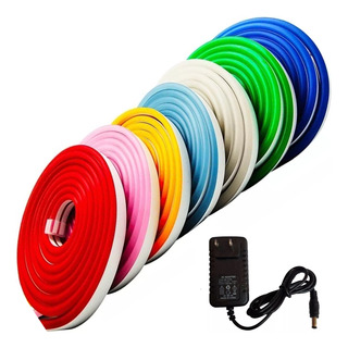 Tira Led Neon Flexible Con Eliminador P/ Exterior Luces Casa Tira Led Neon Flexible Con Eliminador P/ Exterior Luces Casa
