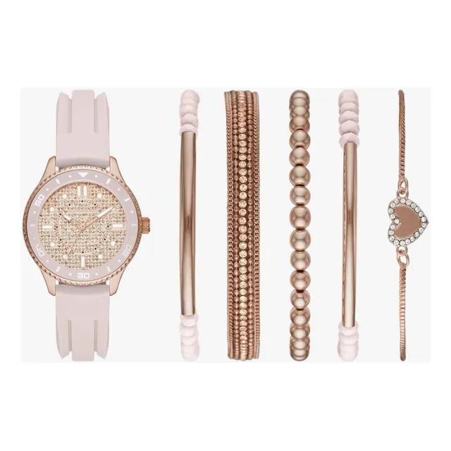 Reloj Skechers Set De Regalo Y Pulsera Apilable Para Mujer