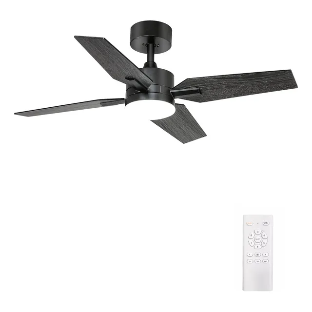 Ventilador De Techo Lampara  Con Luz Madera  101cm  Marrón