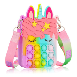 Bolsa Monedero Hombro Crossbody Popit Burbuja Fidg Niña Dama Unicornio Bolsa Monedero Hombro Crossbody Popit Burbuja Fidg Niña Dama Unicornio