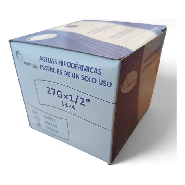 Agujas Descartable Hipodermica 27g-30g X 1/2 13x4