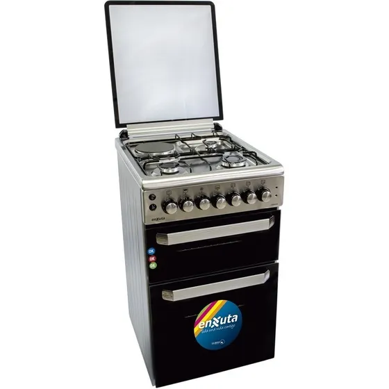 Cocina Doble Horno Con 3 Hornallas Y Disco. Enxuta 