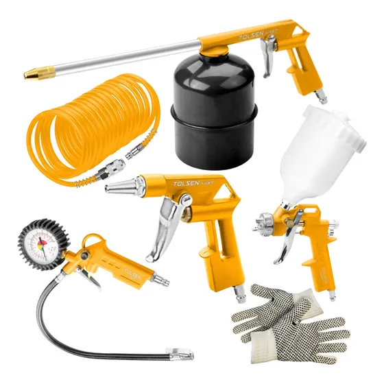 Kit Compresor Plastico Tolsen Accesorios De 5 Piezas - Sc