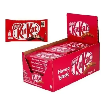 Kit Kat Chocolate Ao Leite 41,5g Caixa C/24 Unidades Nestlé