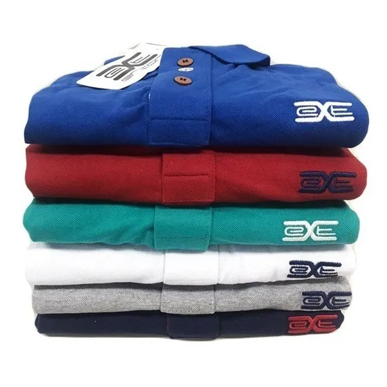 Kit 05 Camisas Gola Polo Masculina Piquet Reforçadas Colors 