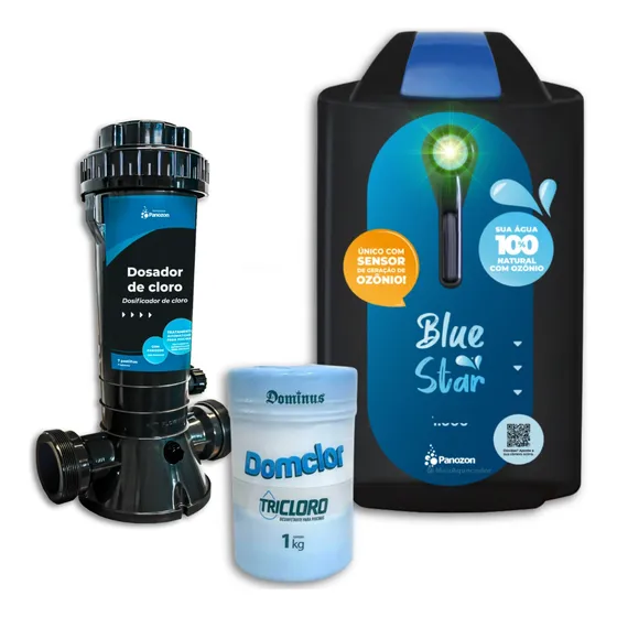 Kit Completo Ozonizador Panozon Blue Star 1000 Com Dosador D